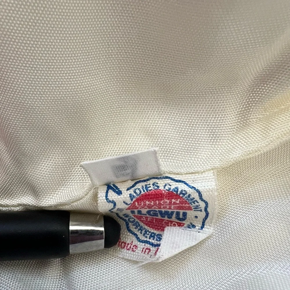 Vintage Country Suburbans ILGWU Blazer Striped Size 6 Tan Light Blue Cream